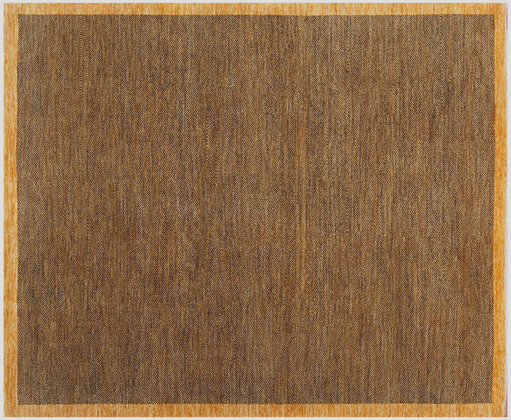 Herringbone burnt umber wool carpet