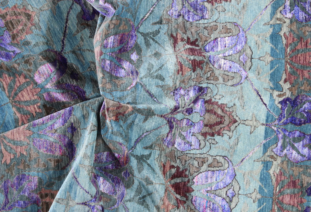 Icon blue lavender carpet in detail